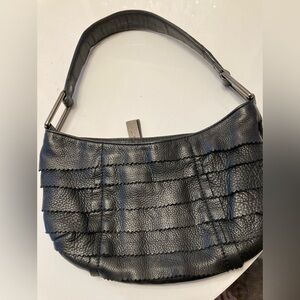 Kenneth Cole leather shoulder bag, black